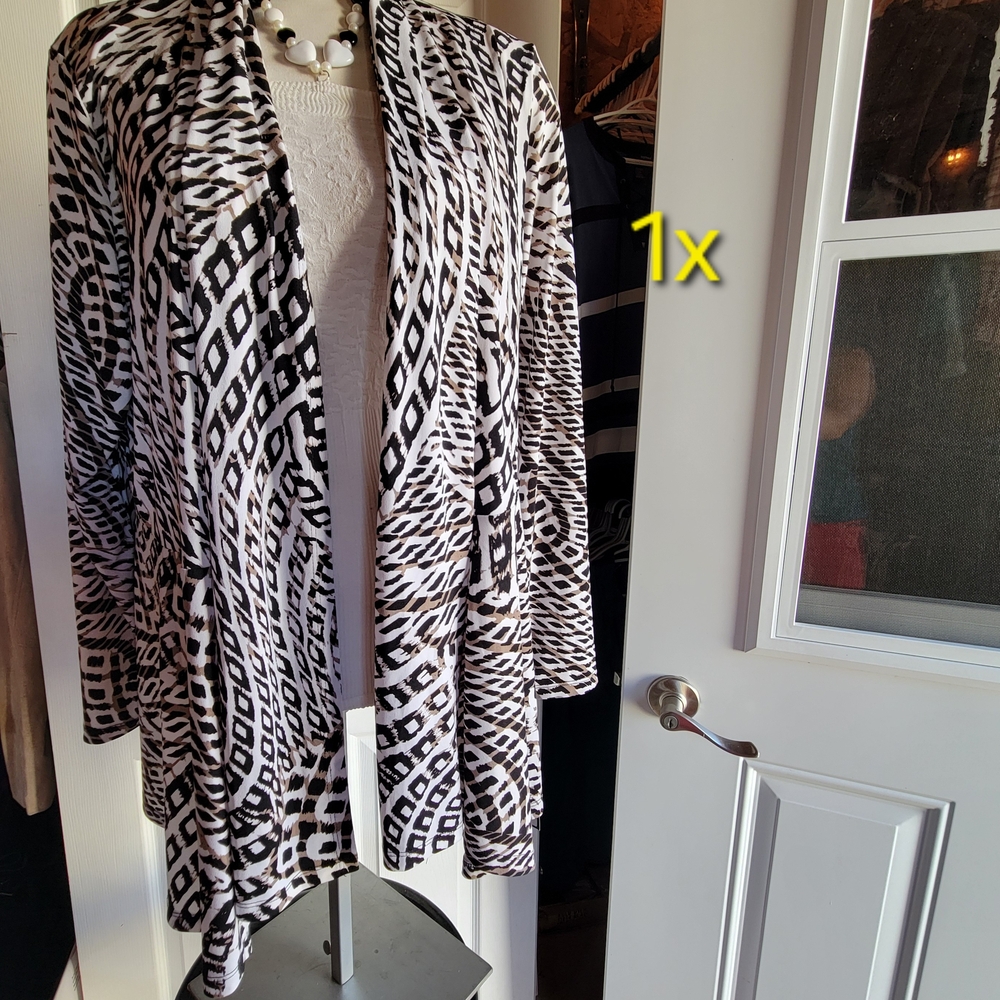 Elegant Plus Size Black / Brown and White Women's   1X  3X
